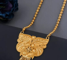 Traditional Gold plated Ki Mala Design With Moti Chen Ladi Long Mangalsutra