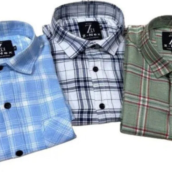 Pack of 3 check shirts