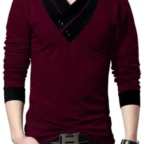 T-Shirt for Men (Maroon, L)