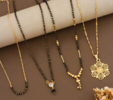 Combo Mangalsutra Ki Mala Design With Moti Chen Ladi Lomg and short Combo Set [ BUY 1 GET 3 FREE ]