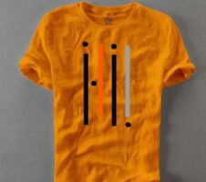 Best Hot Selling Cotton Blend Half Sleeves T-Shirt For Men (Mustard, XL) (R-42)