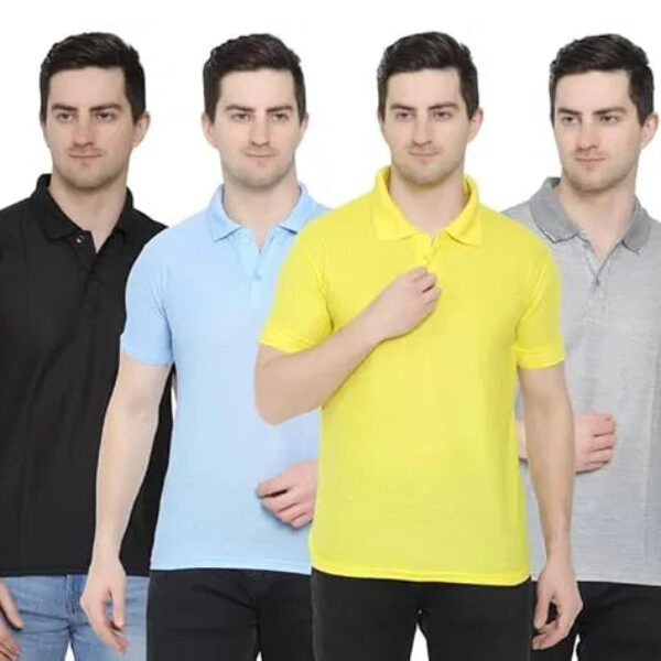 Cotton Polo T-Shirt (Pack of 4)