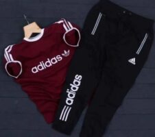 Adidas summer tracksuit (Maroon & Black)