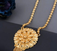 Traditional Gold plated Ki Mala Design With Moti Chen Ladi Long Mangalsutra