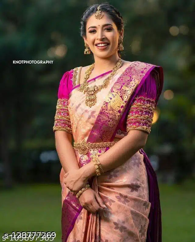 cmimgopt-a42d81c6-f38b-4ca1-8d26-0de3212d0f3d Jacquard Saree For Women (Purple, 6.3m) - Image 2