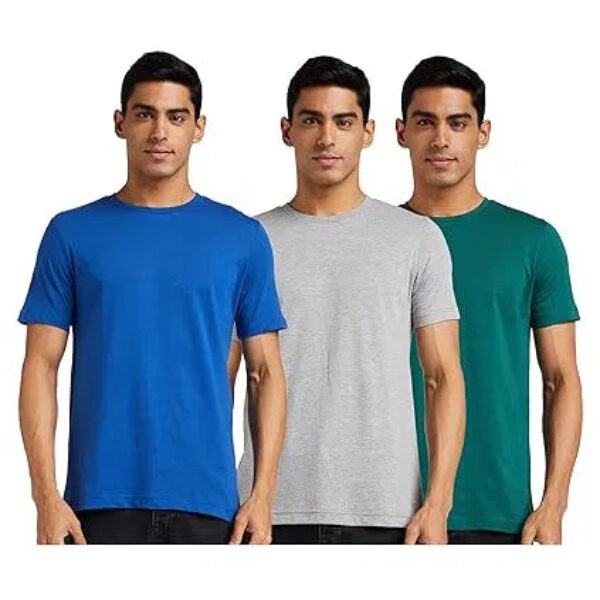 Round neck Cotton T-shirt (Pack of -3 )