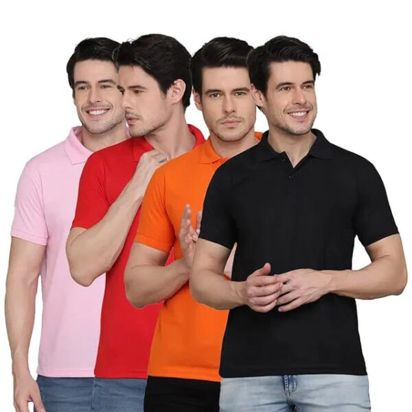 Cotton Polo T-Shirt (Pack of 4)