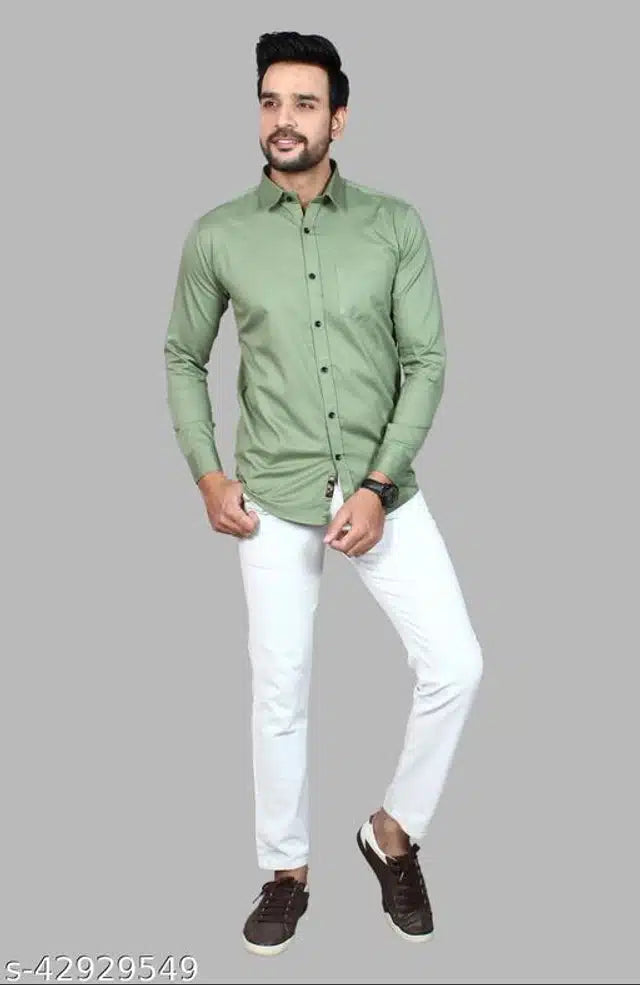 cmimgopt-cae27aab-6007-40f9-b445-f5920a858106 Cotton Blend Full Sleeves Shirt for Men (Mint Green, M) 13353