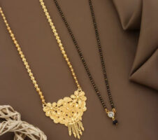 Gold plated Long Moti Mala Mangalsutra With Short Mangalsutra (30 Inch And 24 Inch)
