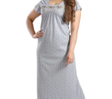 Hosiery Nightdress for Women (Peach, Free Size)