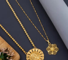 Mangalsutra Ki Mala Design With Moti Chen Ladi Lomg and short Combo Set [ BUY 1 GET 1 FREE ]