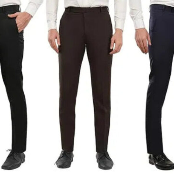 Cotton Blend Trouser for Men Pack of 3