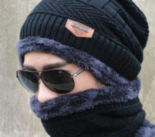 Coral Fleece Scarf & Beanie cap For Men & Women