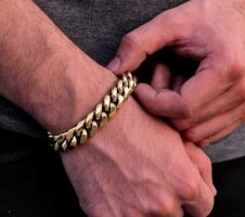 Cuban Link Chain Bracelet 24k Real Gold Plated