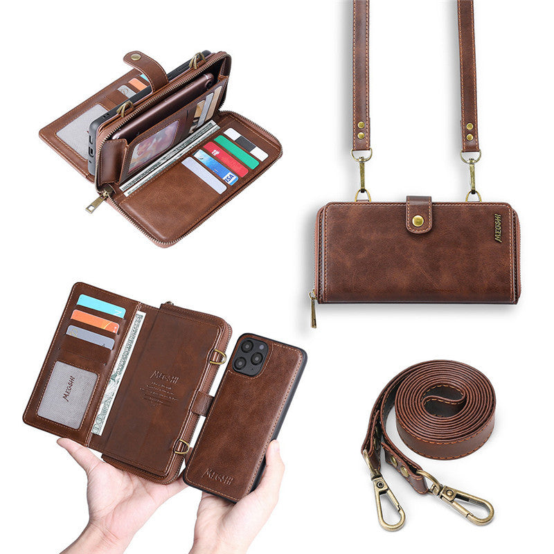 Compatible with Apple , Detachable Wallet Backpack Strong Adsorption Leather Flip Phone Cases For Samsung Galaxy Note 20 UItra Note 10 Plus 9 8 Cover My Store