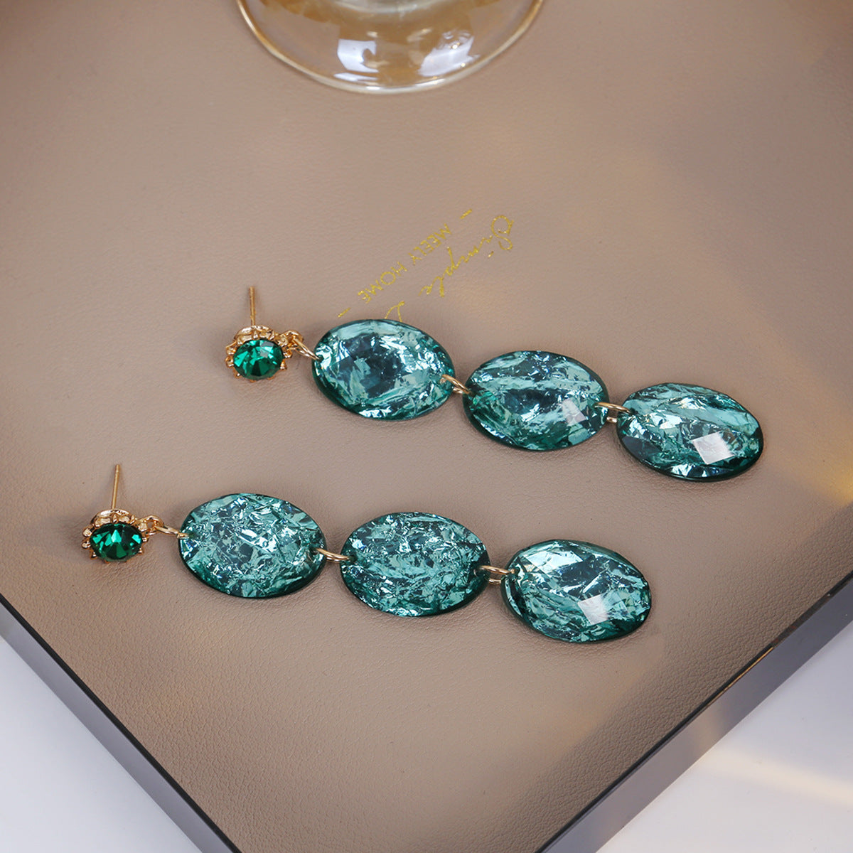 e3eddab9-642a-4440-b5d9-a99b20c93cd5 Silver Needle Vintage Geometric Ellipse Earrings My Store