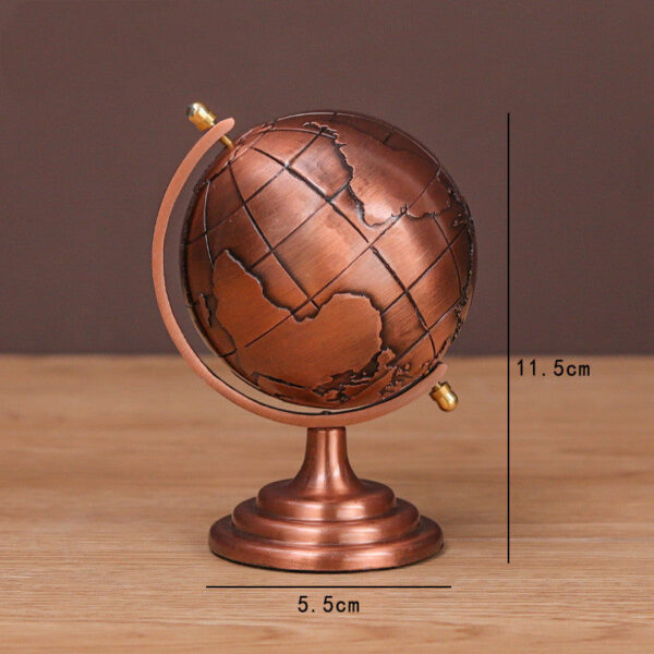 Vintage Metal Rotation Globe Ornament Home Decorations