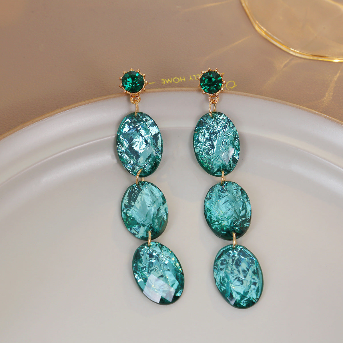 f36294f4-8305-49ae-a577-52ee9ef2f7e7 Silver Needle Vintage Geometric Ellipse Earrings My Store