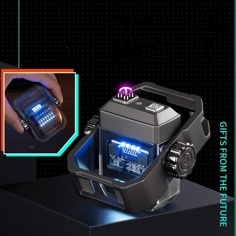 f76480f4-73d9-43de-be2f-435b2b008990 New Pulse Lighter Double Arc Outdoor Windproof Type-C Charging Electric My Store