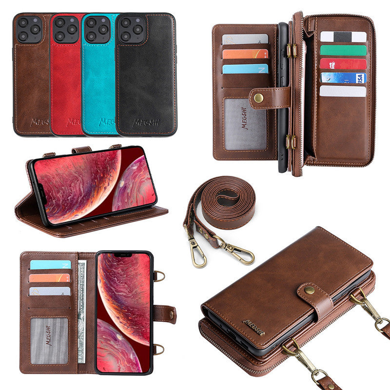 Compatible with Apple , Detachable Wallet Backpack Strong Adsorption Leather Flip Phone Cases For Samsung Galaxy Note 20 UItra Note 10 Plus 9 8 Cover My Store
