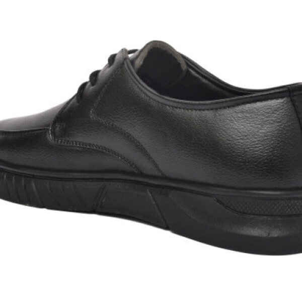 Genuine Leather Derby Lace Up For Men (Black)