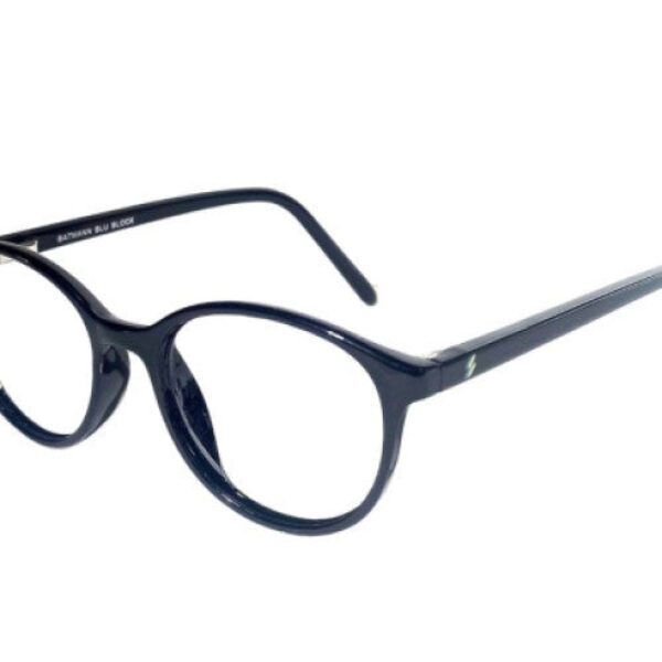 Glossy Black Full Rim Round Eyeglasses