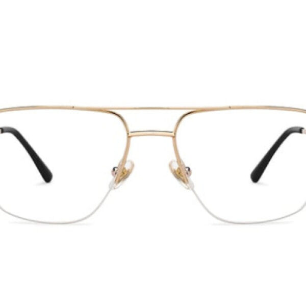 Gold Half Rim Square