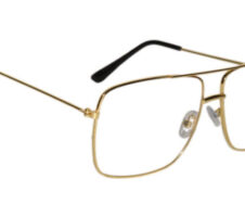 Gold Half Rim Square