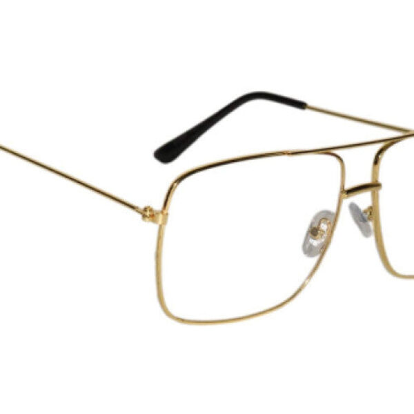 Gold Half Rim Square