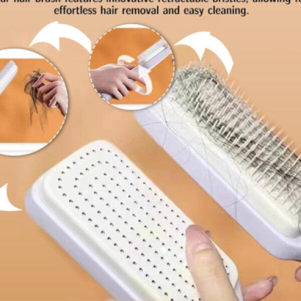 Hair Brushes for Women,Easy Clean Hair Brush with Retractable Bristles