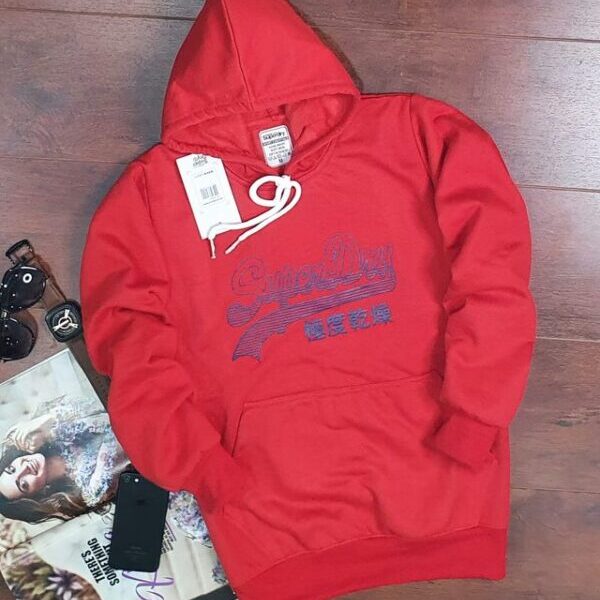 Hoodie for Men & Women – Unisex Printed Hoodie (Red, S)