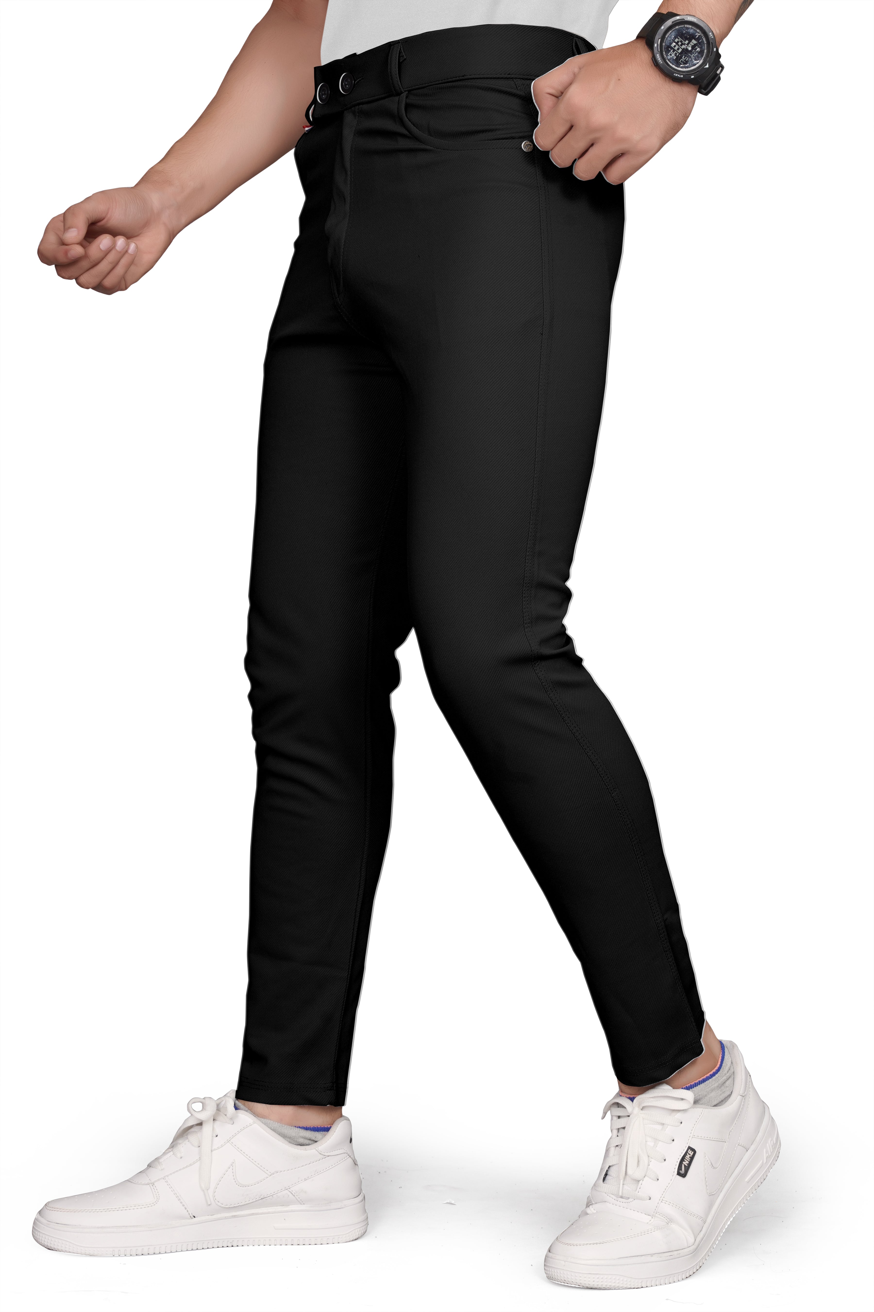 jetuc7zatcsxecwoeehg Black Cotton Blend Formal Trousers Pants For Mens SourceInfi