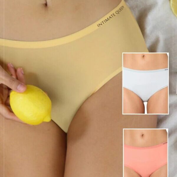 Lemon Bae Seamless Bikini Style Quick Dry Underwear For Women (Pack of 3)