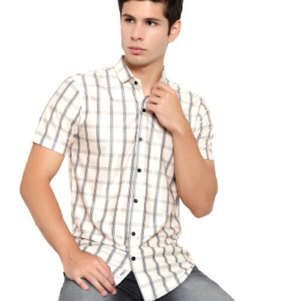 Men Regular Fit Checkered Casual Shirt
