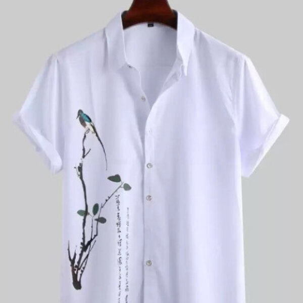 Men Regular Fit Printed, Self Design, Solid Spread Collar Casual Shirt