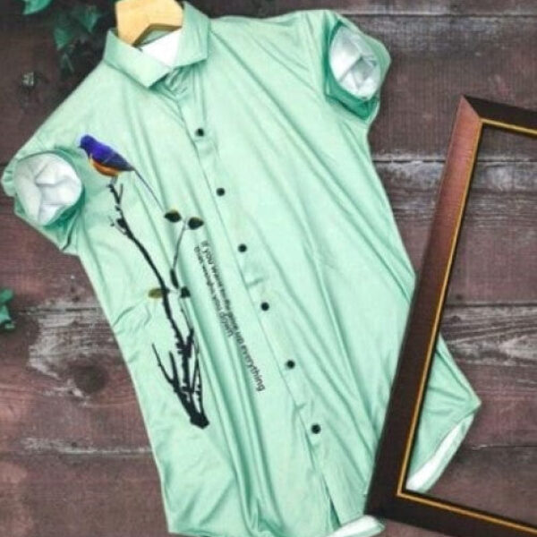 Men Regular, Super Slim Fit Graphic Print Slim Collar Casual Shirt