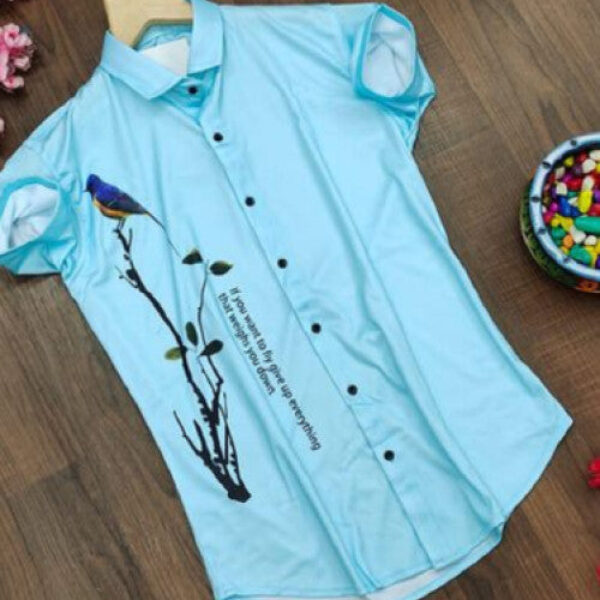 Men Regular, Super Slim Fit Printed Ribbed Collar Casual Shirt