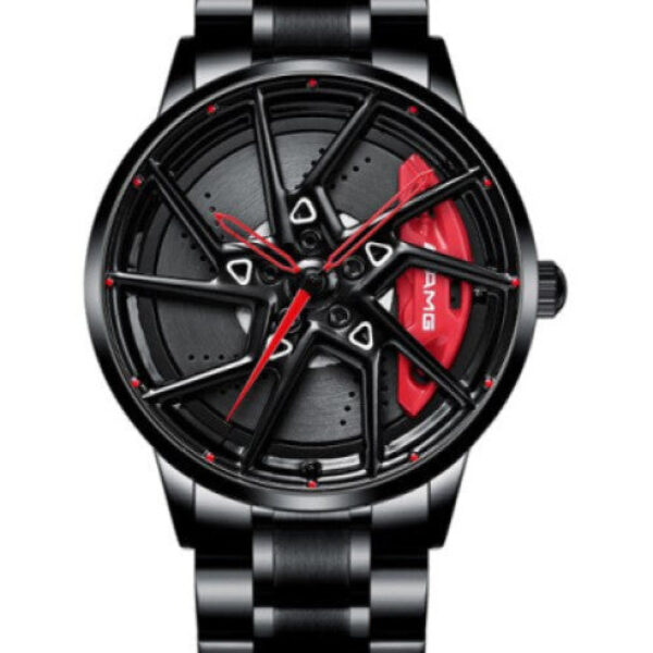 Men’s Black 570S Spinning Wrist Watch with Multiple Caliper