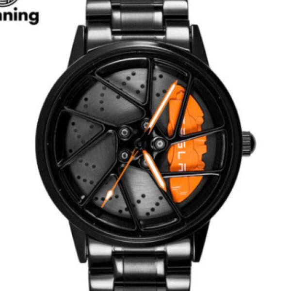 Men’s Black 570S Spinning Wrist Watch with Multiple Caliper