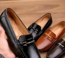 Men's Hugh-01 Black Faux Leather Driving Penny Loafers Boat Shoes