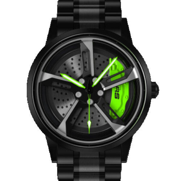 Mens New Car Wheel Rotating Wrist Watch