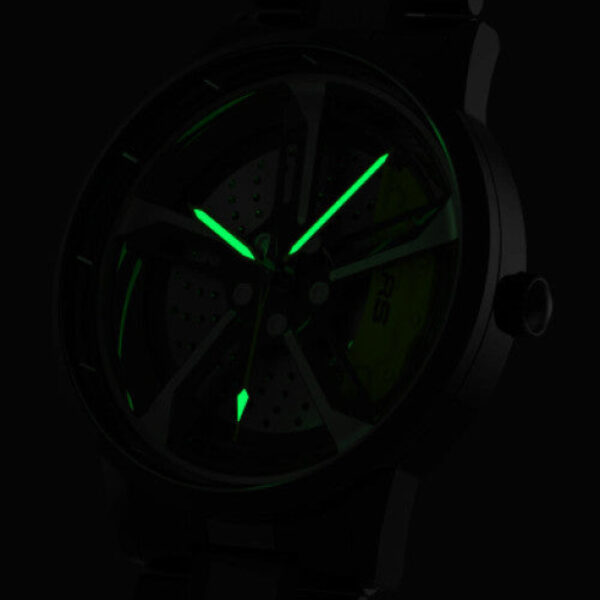 Mens New Car Wheel Rotating Wrist Watch
