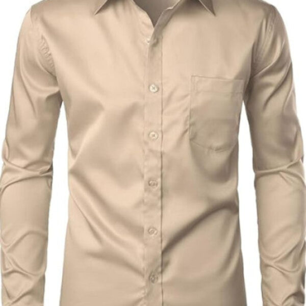Men's Stylish Casual Business Slim Fit Long Sleeve Shirt with Pocket