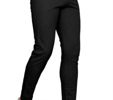Black Cotton Blend Formal Trousers Pants For Mens