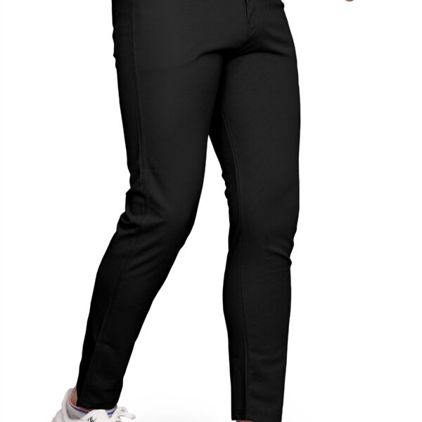 Black Cotton Blend Formal Trousers Pants For Mens