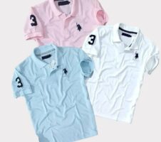 Polo Neck T-Shirt for Men (Multicolor, M)