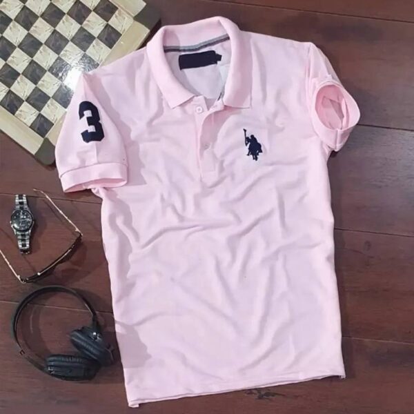 Polo Neck T-Shirt for Men (Multicolor, M)