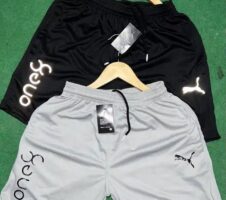 Printed Shorts for Men (Pack of 2) (Black & Grey, S)