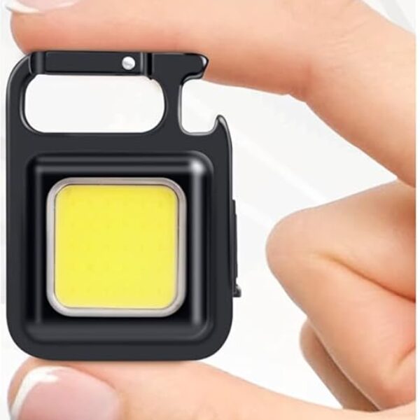 Keychain LED Light 2-Hours Battery Life with Bottle Opener, Magnetic Base and Folding Bracket