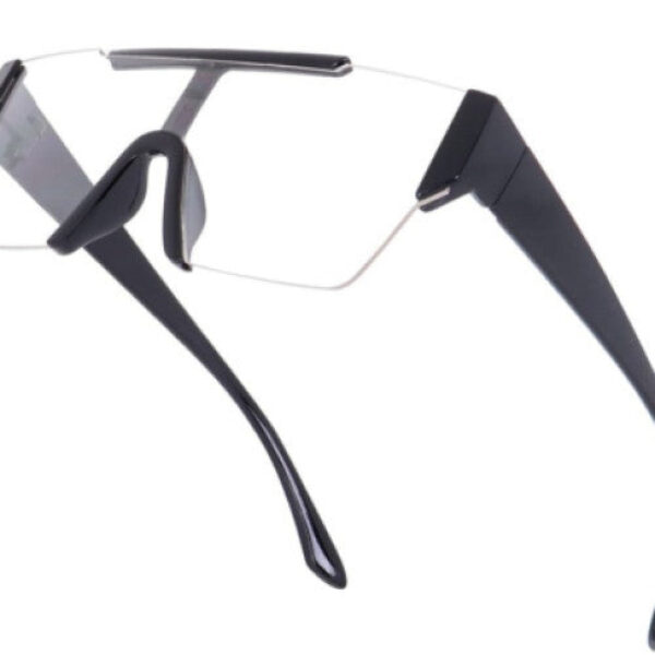 Rectangular Fashion Black Clear Square Sunglasses For Unisex.